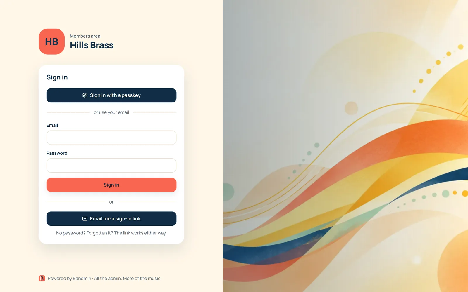 Co-branded sign-in page